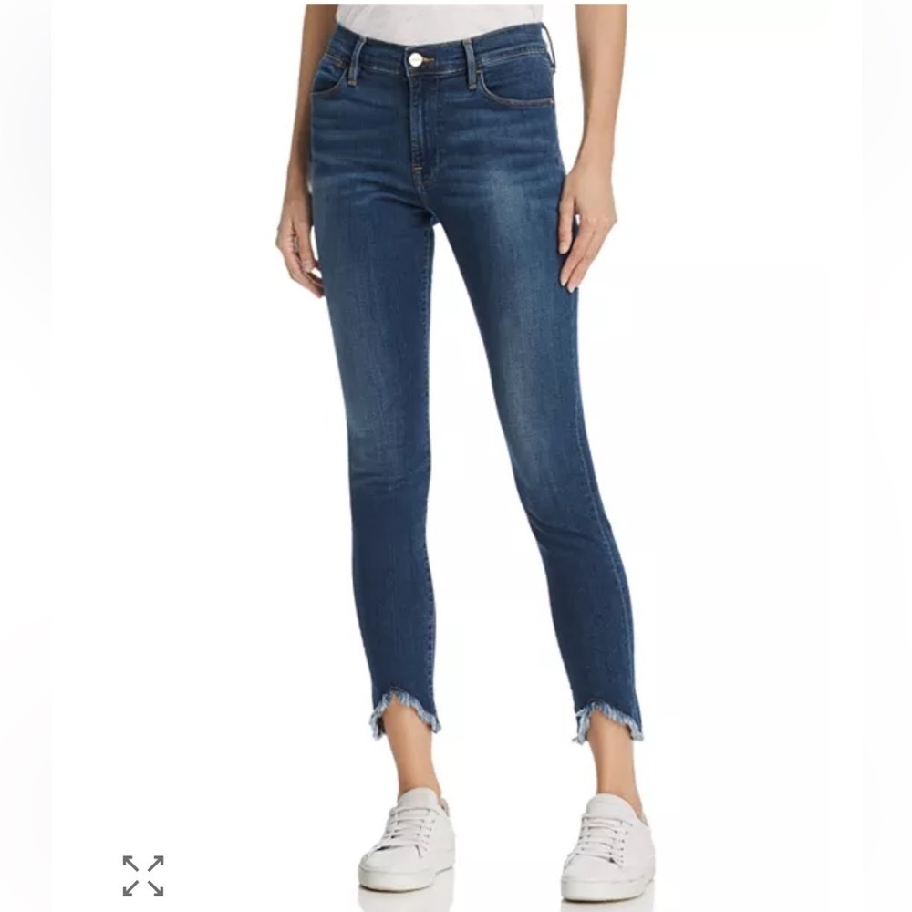 NWT - FRAME Le High Skinny Triangle Hem Jeans size 25 - Picture 2 of 12